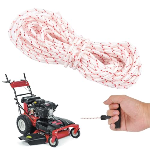 WUSJCOF Cuerda de Arranque de 10 metros, 3,0 mm, Mango de Arranque para Cortacésped, Motosierra, Recortadora, Cepillo, Cortador