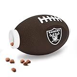 Picture of NFL Las Vegas Raiders Football Treat Dispensing Toy for Dogs and Cats - Interactive Rubber Ball for Feeding and Fun