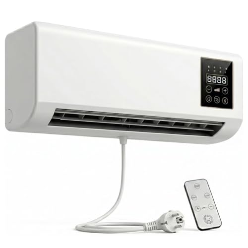 EpiCooler Klimaanlage Tragbar, Modernes Designelement für Luftzirkulation, Ganzjähriges Komfort- Accessoire für Zuhause, Ohne Bohren Platzsparend, Kühlung und Heizung (Modell A)