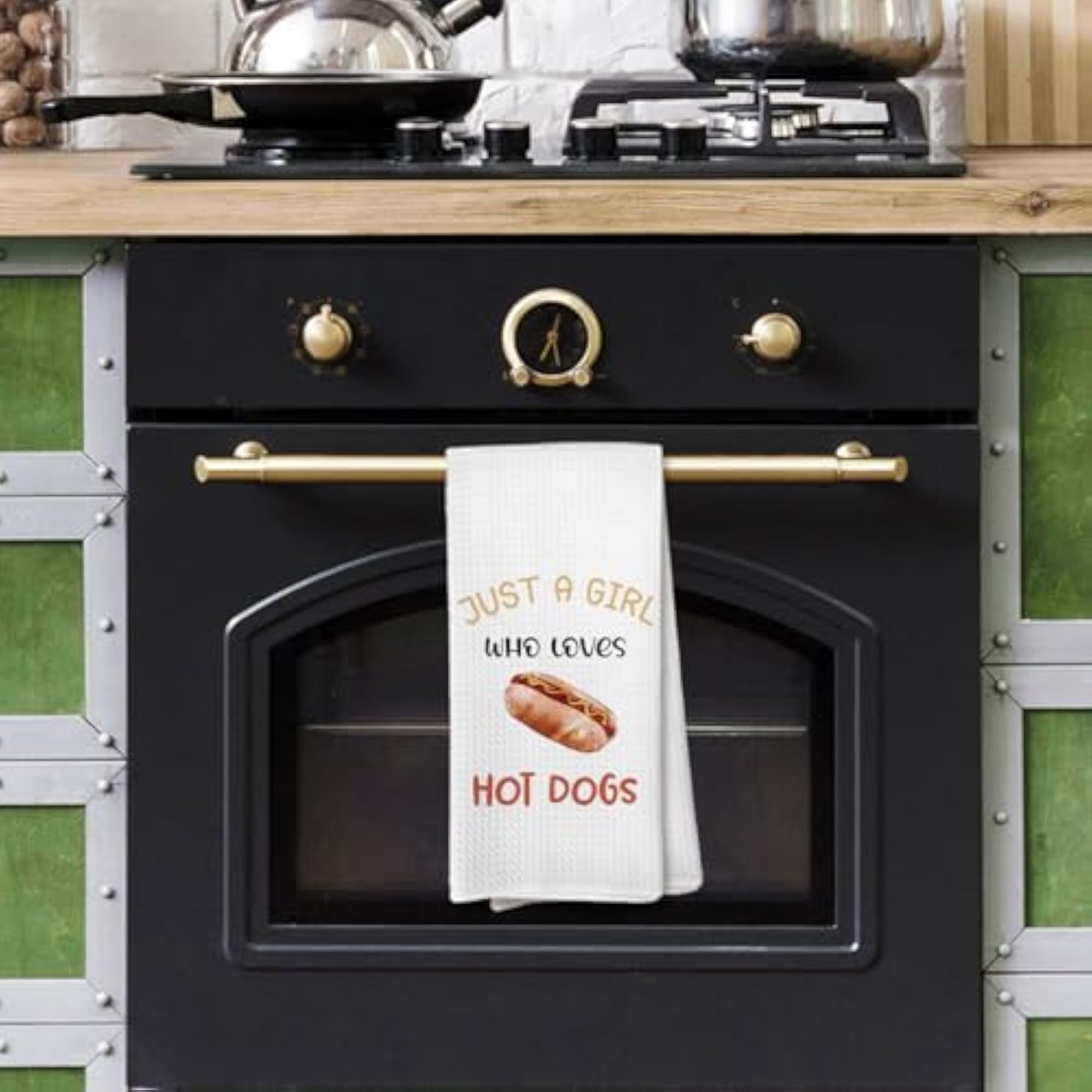 Funny Hot Dog Kitchen Towels, Decorative Hand Towels
