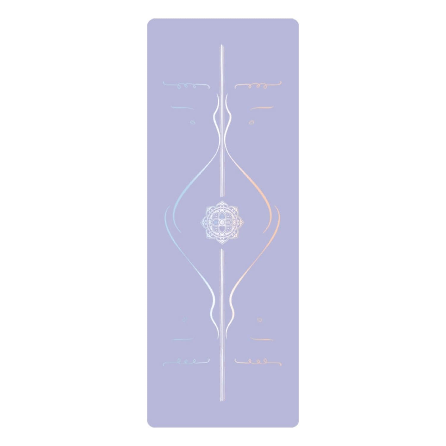 Non-Slip Exercise Mat Sweat-Absorbing Exercise Mat with Rubber Base Grippy Cushioned for Yogis, Dancers, Home Gym, Lilac-picture-23