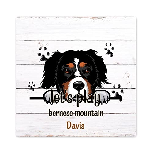 Panneau mural en bois Let's Play Bouvier Bernois déco animaux