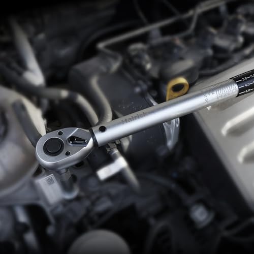 Hairich Drehmomentschlüssel 1/2 Zoll für Auto, 20–230 Nm, Torque Wrench 5-tlg. Set mit Verlängerung & Stecknüssen (17/19/21 mm) – für Reifenwechsel & Motorrad