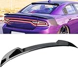 MobiWheels Rear Trunk Spoiler Hellcat Style Compatible with 2011-2023 Dodge Charger SXT Rear Spoiler,ABS (Gloss Black)