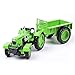 YQINGBO Veicolo Agricolo con Carrello Simulazione Modello di Trattore in Lega Kit di Macchinine Giocattolo per Bambini in Scala 1/18 Modellino di Auto con Coperchio Aperto