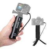 Ailight Battery Handle Grip, 5000mAh Extended Power with 20W PD Charging, 1/4' Screw Battery Mount for GoPro Hero 13/12/11/10-5 | Insta360 X5/X4 | DJI Action 6/5 Pro/4 | Canon/Sony DSLR Camera - Black
