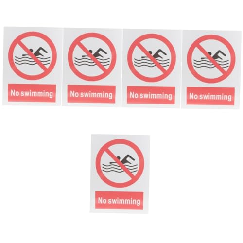 Happyyami 5St GW1365 Schwimmverbot Warnschild