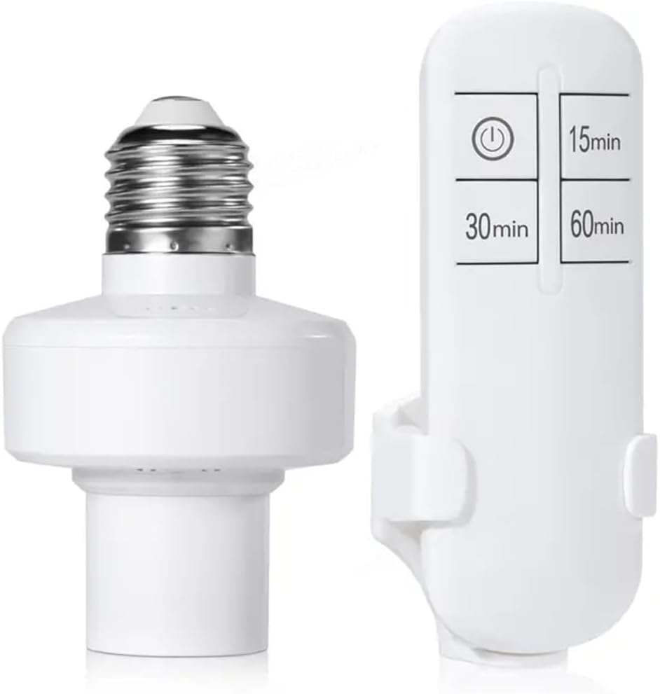 SZXJY Remote Control Light Socket with 15 30 60 Minute Timer E26 E27 ...