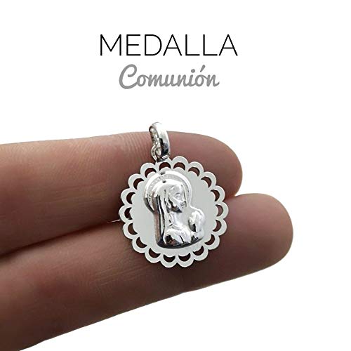 Medalla Virgen Niña plata 925m para lucir en el día a día familiar 2