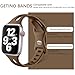 Getino Compatible with Apple Watch Band 40mm 38mm 41mm 42mm iWatch Series 11 10 9 8 7 6 5 4 3 2 1 SE for Women, Durable Soft Silicone Thin Slim Sport Watch Bands, Black/Dark Brown/Starlight/Milk Tea
