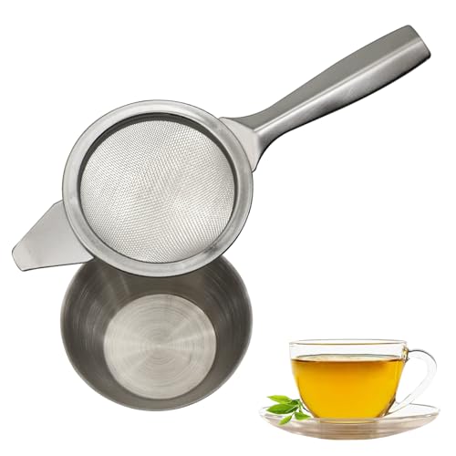 Tea Strainer Fine Mesh,Tea Sieve,Stainless Steel Tea Strainer,Tea Strainers Kitchen Colander Sieve with Handle,Sifting Dry Ingredients,for Juice Egg Tea Coffee Flour Filter