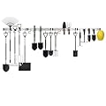 HUPBIPY 69'' Aluminum Alloy Garden Tool Organizer Wall Mount Garage Organizers and Storage with Hooks Tool Hangers for Shed Hooks for Shovel, Rake, Broom & More