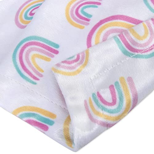 Image of Minky Animal Snuggler Lovey Blanket for Kids, Babies, Boys, Girls, Gender Neutral Security Blanket with Stuffed Animal (Enchanting Unicorn)