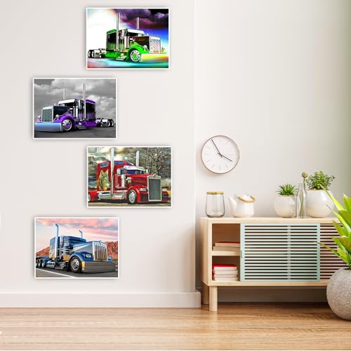 DCIDBEI 40 x 30 cm 4 Pack of 5D Diamond Painting Complete DIY Diamond Painting Kit for Car DIY Picture Bead to Stick on for Wall Decoration Children Adults - Image 4