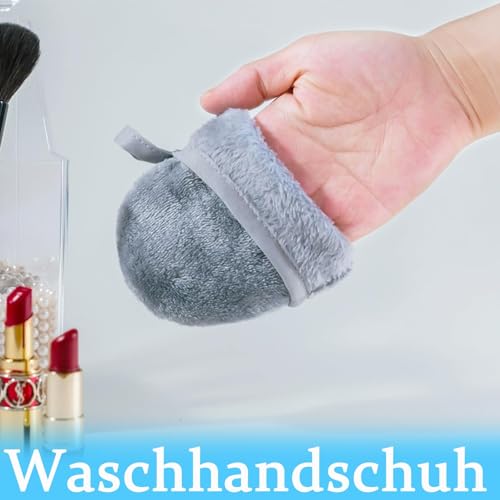 NISENTIA Waschhandschuhe Frottee, 6er Waschlappen Gesicht aus Flanell, Waschhandschuh Körper Baumwolle Bunt für Gesicht Körper Kinder & Erwachsene 11x8cm