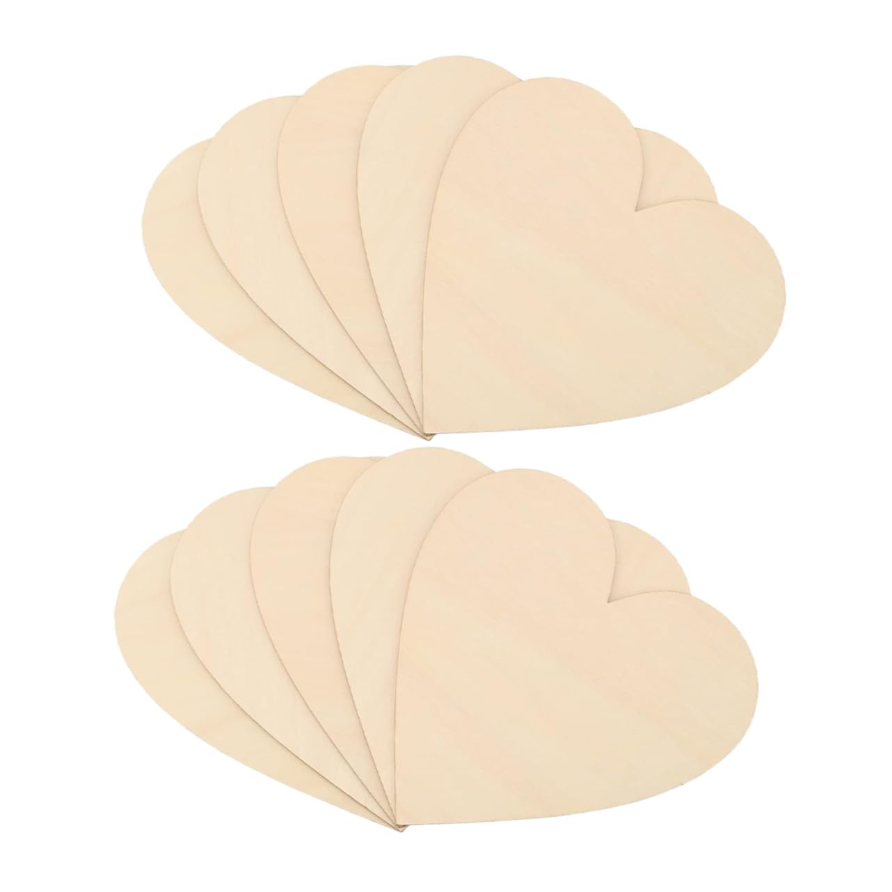 Homoyoyo 30 Stück Herzförmige Holzscheiben zum Basteln Vielseitig Verwendbar Beige Deko für Zuhause und Handgemachte Geschenke
