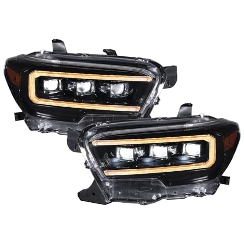 Form Lighting Sequential LED Headlights with Amber DRL compatible with Toyota, Tacoma 2016-2023 (pair) Cover