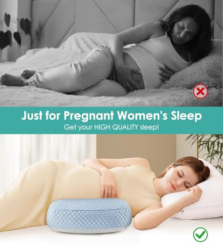 Image of Memory Foam Maternity Pillow for Sleeping, Pregnancy Pillows Support for Back Belly HIPS, Adjustable Travel Wedge Pillow for Pregnant Women, Side Spleeping Pregnant Pillows with Pillowcase