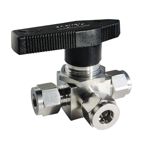 YACO INDUSTRY Stainless steel 3 way ball valve T port 1/2