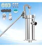 kilogorge 井戸ポンプ 手動 【アップグレードの強化】手押しポンプ井戸 手動ポンプ、 より高く、より厚いポンプボディ 一体ベース、井戸ポンプ 手押し ステンレス製 手動ポンプ 排水 吸引...