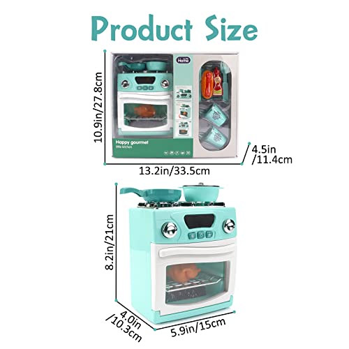 deAO "My First Kitchen" Set Kinderspielzeug Kinder Elektroofen und Kochfeld mit Lichtern Perfektes Küchenset für Ihre Kinder Kinder 10-teiliges Set Zubehör - Küchen-Essens-Spielzeug zum Spielen – Bild 4