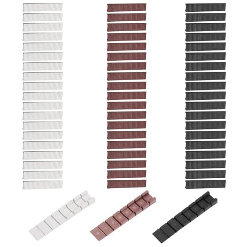 parallelower 60 pezzi Cunei per Mobili Spessori in Plastica a Cuneo Zeppe di Livellamento con 7 Punti di Rottura Integrati per Mobili Tavoli Sedie Armadi Divani (Nero Marrone Bianco)