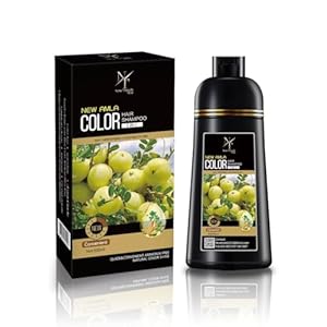 Hair Color Shampoo, Dark Brown – Instant Hair Color for Grey Hair, Ammonia Free, PPD Free, 16.9 Fl Oz (1 Bottle), Natural Henna, Herbs and Botanicals, Aloe Vera, Coconut Oil, Honey