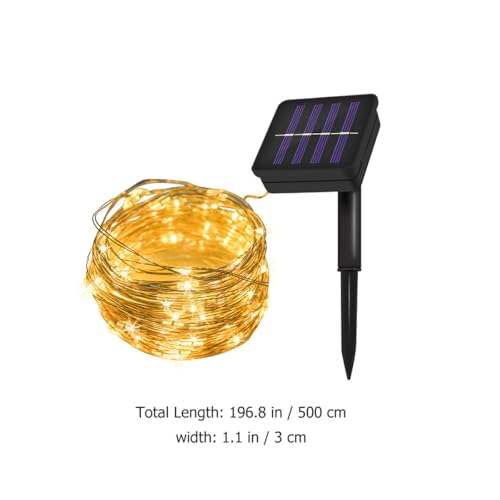 Luces decorativas solares de cuerda 5m 50 LED azul miniatura 2