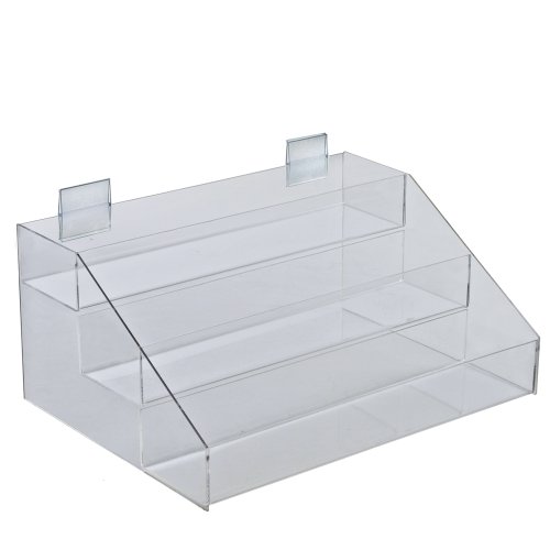 Azar 326045 16-Inch Wide Three-Tier Acrylic Step Display