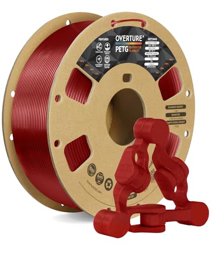 Filament OVERTURE PETG Czerwony Przezroczysty (RED TRANSPARENT)