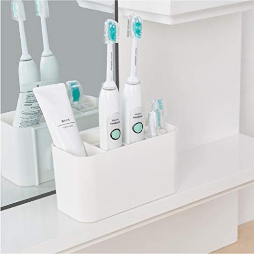 Fantes Toothbrush Holder for Electric Toothbrushes, Wall Mounted Detachable Toothpaste Caddy Bathroom Storage Organizer (White)