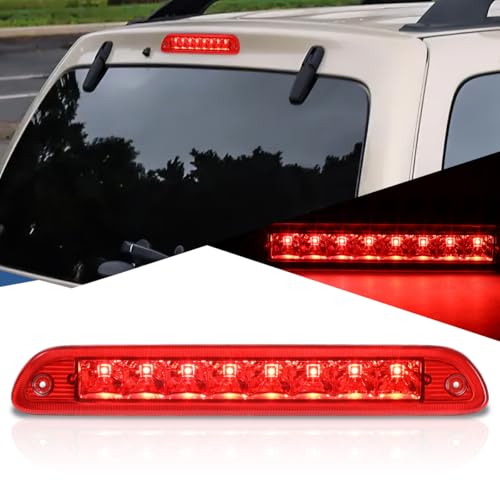 Auto Dynasty LED 3rd Third Tail Brake Light High Mount Stop Lamp Compatible with Ford Escape 2001-2007 Mercury Mariner 2005-2007, Chrome Housing Red Lens