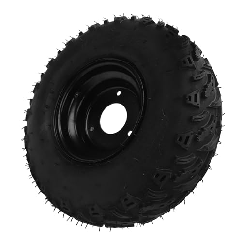 Tbest 14x5,00 Pneumatici ATV 6 Pollici con Cerchio in Lega di ferro Nero 3 Fori 6pr in Gomma Puntura Prova per Go Kart Off Road Vehicle Carre