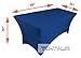 TEKTRUM 4 FT LONG RECTANGULAR STRETCH TABLECLOTH DJ JACKET COVER FOR TRADE SHOW - PREMIUM FABRIC - BLUE COLOR