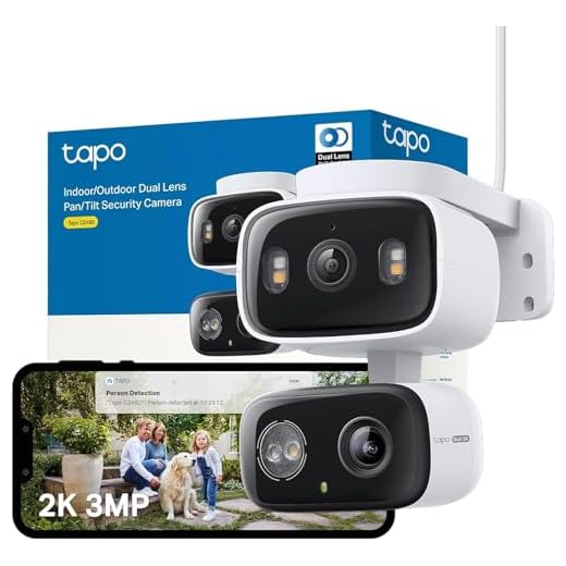 Tapo C246D WLAN Überwachungskamera Außen mit 2K Dual-Objektiv, 125° Weitwinkel & 6 mm Teleobjektiv, Smart Tracking, kostenfreie KI-Erkennung, Nachtsicht, MicroSD-Karte Bis zu 512 GB