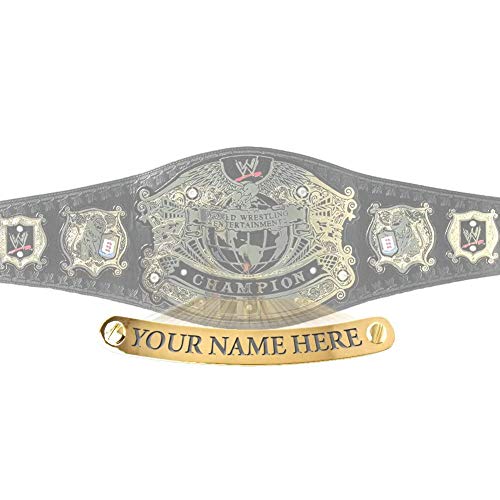 Figures Toy Company Personalized Nameplate Compatible with Adult WWE Undisputed Version 2 Championship Replica Belt (WWE Shop Version Only)
