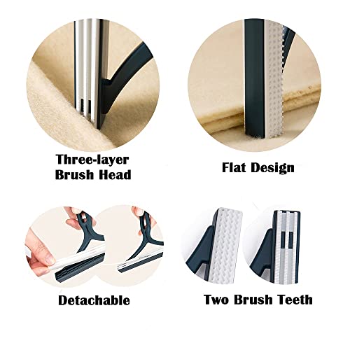 DHinkyoung Tierhaarentferner, wiederverwendbare Reinigungsbürste für Tierhaare, Möbel, Kleidung, Stoffsofa, Teppichschaber, Katzen- und Hundehaarentferner, Fusselbürste (Kunststoff)