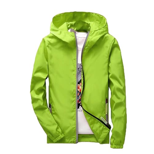 Fxbar Packable Men's Hooded Waterproof Rain Jacket Lightweight Windbreaker for Travel Hiking Running Cycling Commute