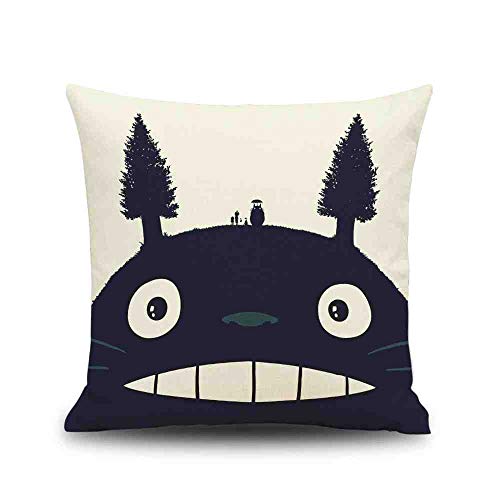LZBDKM Funda almohadaFunda cojín Totoro Dibujos Animados