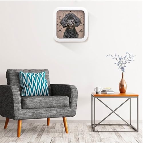 Horloge carlin noir murale silencieuse sans tic-tac et carrée - 6