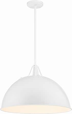 Crystorama Soto 1 Light White Pendant