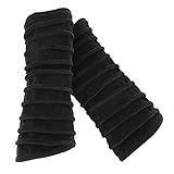 Armwärmer aus weichem Samt KUNST UND MAGIE Samt Armstulpen Stulpen Handwärmer Handschuhe, Farbe:Army Green