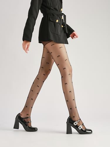 Image of Sahabowi Women's Sheer Tights, High Waist Pantyhose, Vintage Control Top Stockings,Shaping Pantyhose Slimming Butt Lifting