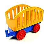  Lego Duplo Eisenbahn Zoo Anhänger blau Gitter groß gelb Lok Zug Waggon Aufsatz Zirkus 2130 4559 E39