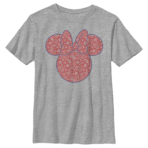 T-shirt Minnie Disney garçon en coton gris sport taille XL à motif cachemire