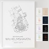 Mapdify Wilhelmshaven personalisiertes Stadtposter, dein 