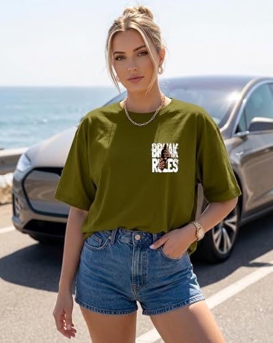 Image of AUSK Oversized T-Shirts || Printed Half Sleeve Tshirt for Womens