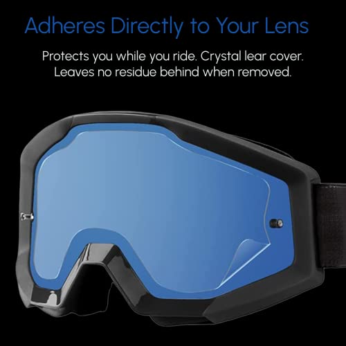 Ripclear Oakley Airbrake Mx Lens Protector Tear Off Alternative (Universal Size Fits All Oakley Goggles) Reduce Waste Military Grade Dirt Bike/Atv/Moto Goggle Lens Protectors Crystal Clear 2-Pack #TOP1