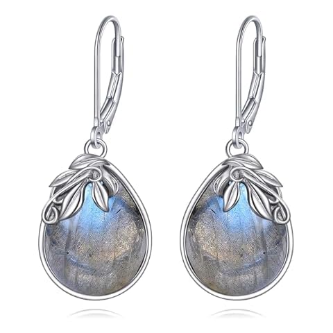 VONALA Labradorite Teardrop Earrings for Women Cover