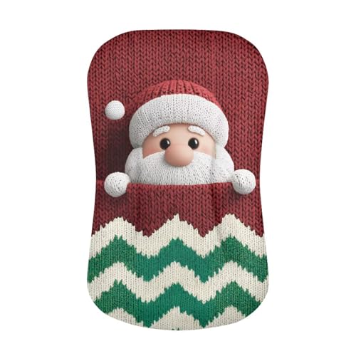 Image of ZOUTAIRONG Christmas Bassinet Sheet Cute Santa Claus Stretchy Bassinet Sheets Bassinet Crib Sheets Set Fitted for Baby Boy and Girl Comfort Fitted for Oval